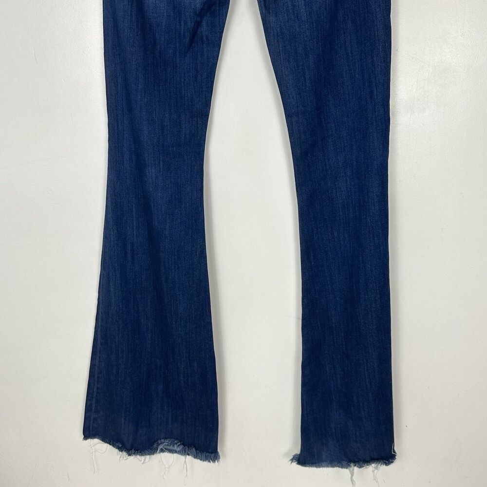 McGuire Majorelle Flare Jeans 25 Dark Wash Stretch Boho 70s High Rise Denim - Picture 8 of 12